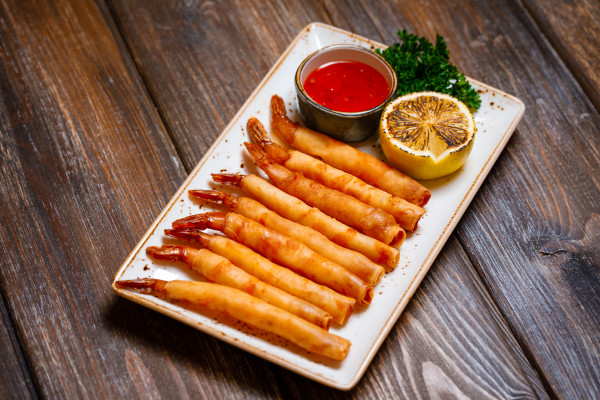 Креветки в фило тесте